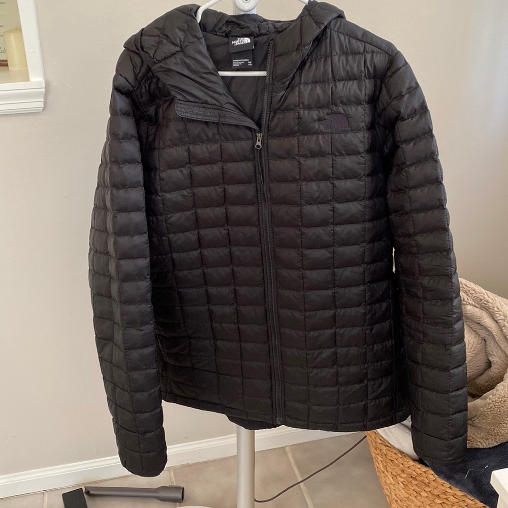 The North Face Black Quilted Hooded Puffer Jacket Womens XXL Like New! 2XL